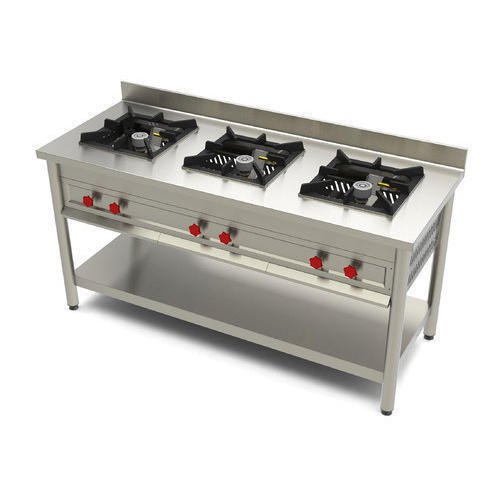 SS Three Burner Range